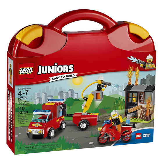 LEGO® 10740 Juniors Fire Patrol Suitcase Toy For 4-7-Year-Olds, Multi-Colored