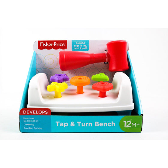 Thomas & Friends GJW05 Fisher-Price Tap & Turn Bench, Double-Sided Infant & Toddler Toy, Multi-Colored
