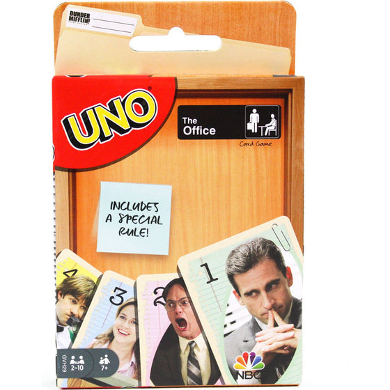 Mattel Games GVH29 Uno The Office Card Game With 112 Cards & Instructions, Gift For Kid, Adult Or Family Game Night, Ages 7 Years & Older, Multi-Colored