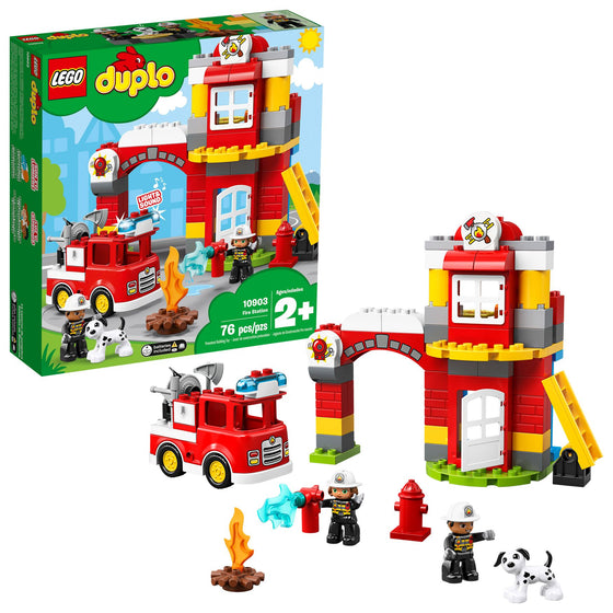 LEGO® DUPLO 10903 Town Fire Station Building Blocks 76 Pieces, Multi-Colored