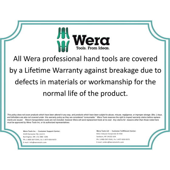 Wera 05018268001 932 A 1.6 X 9.0 X 150 Mm Screwdriver For Slotted Screws