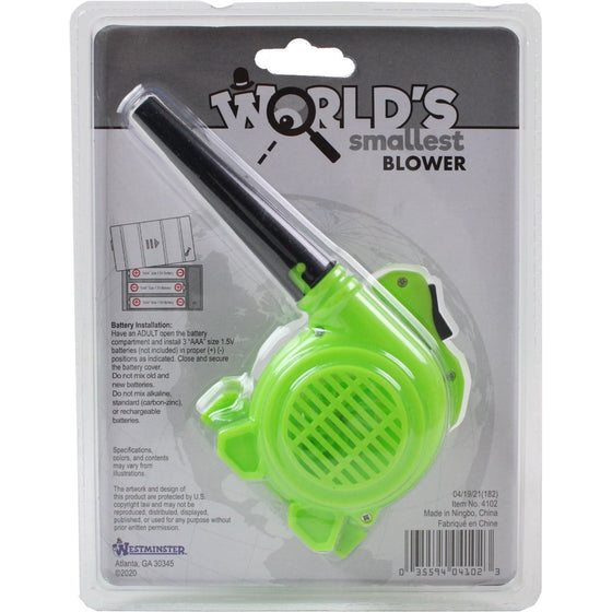 Westminster 111351 World's Smallest Blower Dual Powered, Green