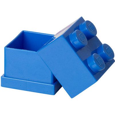 LEGO® 40110631 Mini Box 4 Stud Storage Case, Bright Blue