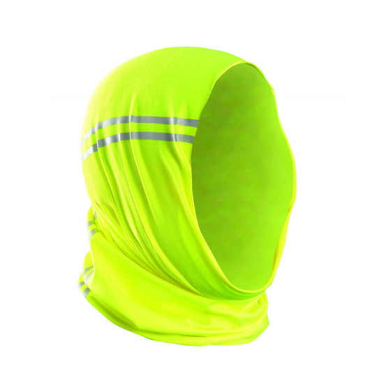 Occunomix TD800-HVY Wicking & Cooling Head Gaiter W/Rfl Stripe, Hi-Viz Yellow