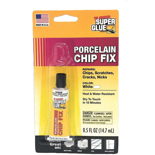 Super Glue Porcelain Repair Glue, White - 0.5 fl oz tube