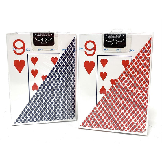 Bee 1001770 2 Deck Jumbo Playing Cards Red And Blue, 2-Pack, Red And Blue
