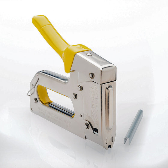 Acme Staple, 654025B, 25A Staple Gun with Bottom-Load Magazine Crown, 1/4", Black