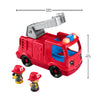 Mattel Fisher-Price HRC95 Little People Musical Fire Truck Push-Along Toy with 2 Figures for Toddler Pretend Play