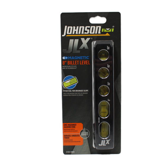 Johnson JLX® Magnetic V-Groove Level – Precision Alignment with GripTight Magnets