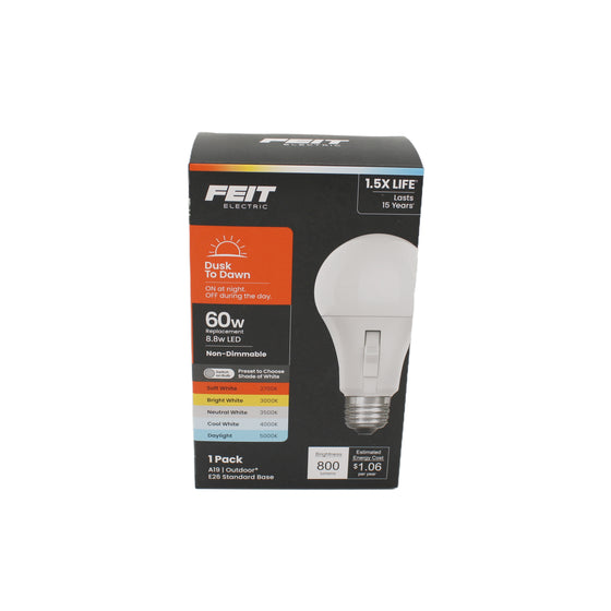 Felt Electric, 061124-17, OM60/5CCTCA/DD/LEDI, Dusk to dawn, White