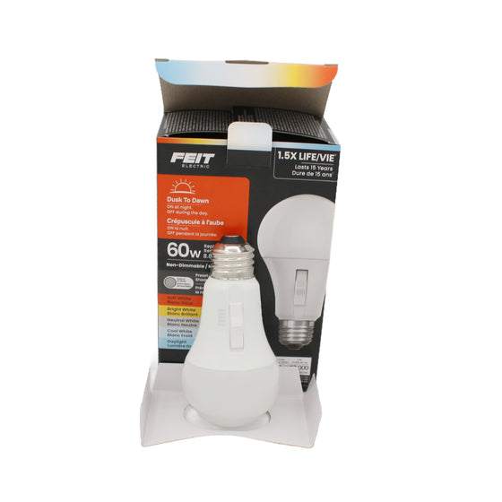 Felt Electric, 061124-17, OM60/5CCTCA/DD/LEDI, Dusk to dawn, White