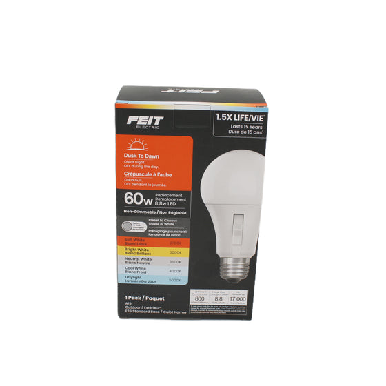 Felt Electric, 061124-17, OM60/5CCTCA/DD/LEDI, Dusk to dawn, White