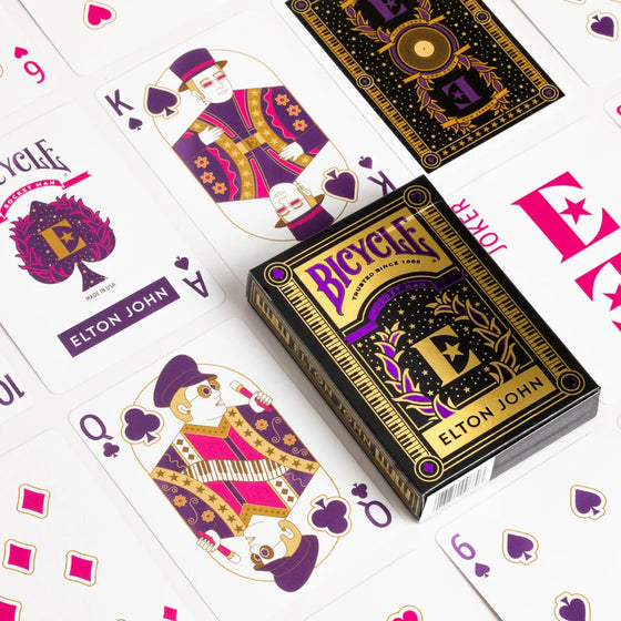 Bicycle, 10041802, Elton John themed cards, Purple and Gold