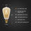 Feit Electric ST19 LED Filament Light Bulb, Amber Glass, E12 Candelabra Base, 2100K