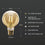 Feit Electric G25 Vintage LED Globe Bulb Amber 2100K Clear Glass