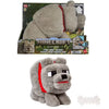 Mattel Minecraft Movie Dennis Interactive Wolf Plush Toy with Sounds, Bone Accessory & Feeding Action