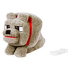 Mattel Minecraft Movie Dennis Interactive Wolf Plush Toy with Sounds, Bone Accessory & Feeding Action