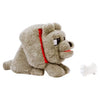 Mattel Minecraft Movie Dennis Interactive Wolf Plush Toy with Sounds, Bone Accessory & Feeding Action