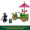 Mattel Universal Pictures Wicked Emerald City Dessert Cart Playset with Elphaba Small Doll, Cart & 7 Movie-Inspired Accessories