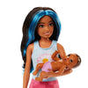 Barbie Skipper Babysitters Inc. Crib Playset with Skipper Doll, Baby Doll with Sleepy Eyes, Crib, Mobile & Accessories | Kids Pretend Play Toy