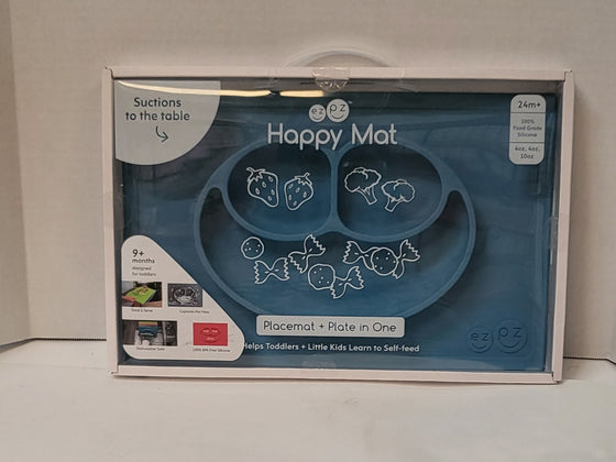 Happy Mat  Placemat And Plate In One. Designed For Toddler And Little Kids To Learn To Self-Feed In Fun And Healthy Way.