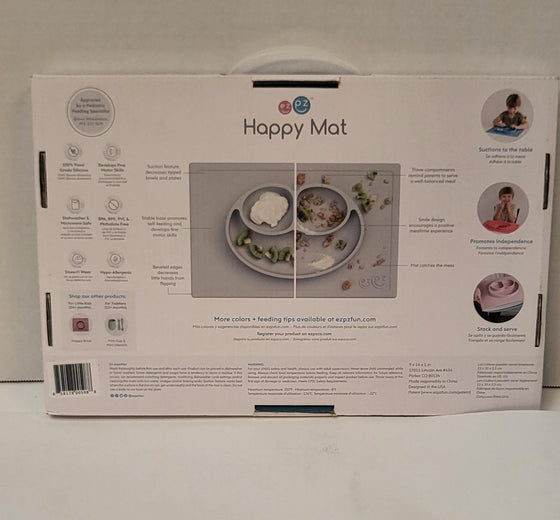 Happy Mat  Placemat And Plate In One. Designed For Toddler And Little Kids To Learn To Self-Feed In Fun And Healthy Way.