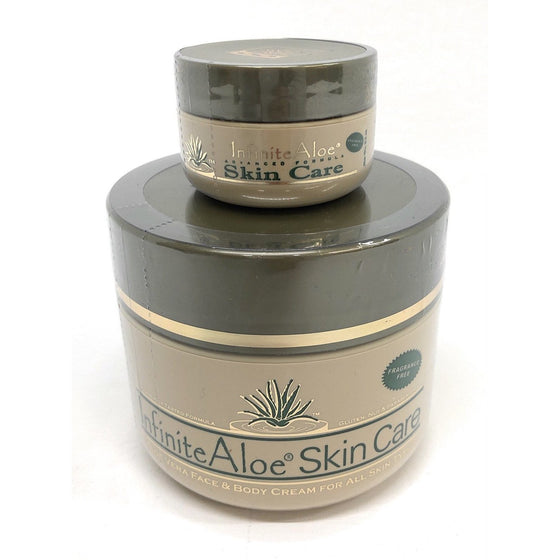 Infinitealoe 873594 Infinite Aloe Skin Care Cream With Bonus 0.5 Oz Travel Size Fragrance Free