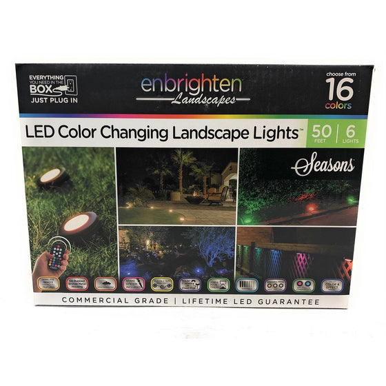 Enbrighten 980110515 Led Coloring Changing Lights, Black