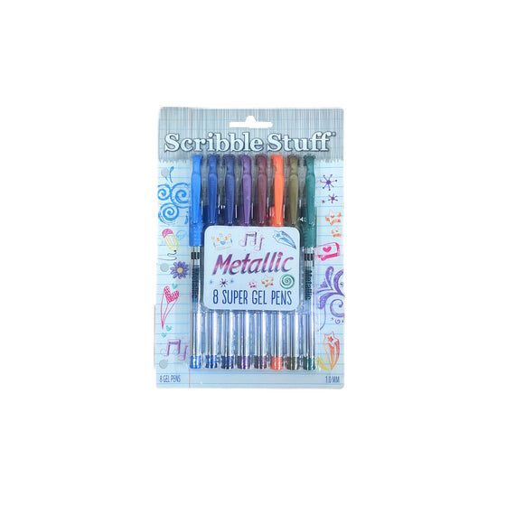 Mattel CYH32 Scribble Stuff Metallic 8 Super Gel Pens