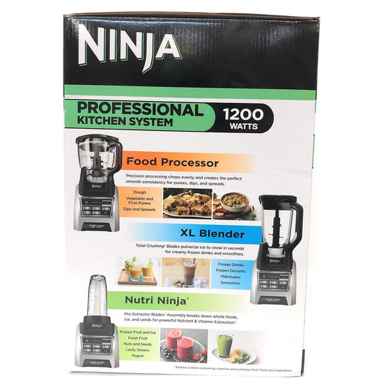 Ninja BL685 Professional Kitchen System 1200 Watts, In Black And Silver