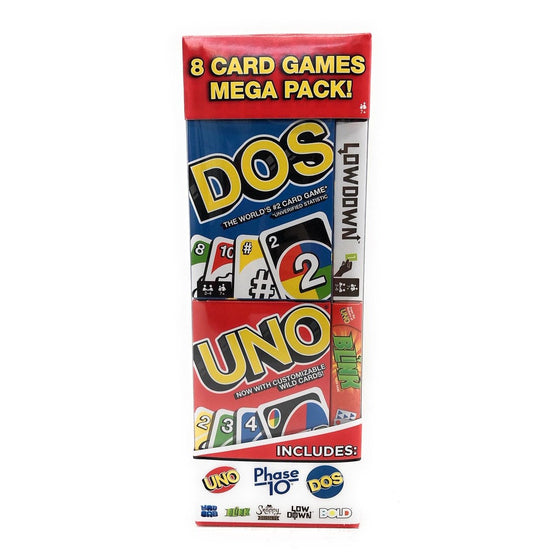 Mattel 1261904 Games 8 Card Games Mega Piece, Multi-Colored
