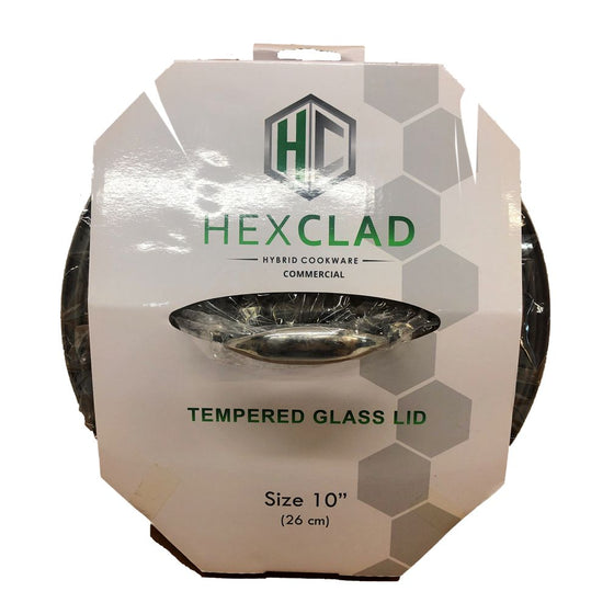 Hexclad 007052 Commercial 10-Inch Lid, Stainless Steel Tempered Glass