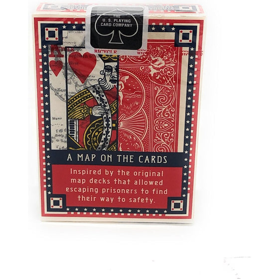 Bicycle 1026623 Escape Map Playing Cards, Red