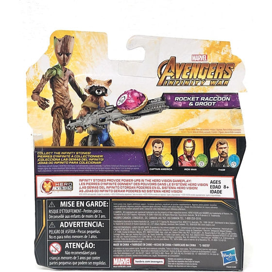 Avengers  Marvel : Infinity War Rocket Raccoon & Groot With Infinity Stone