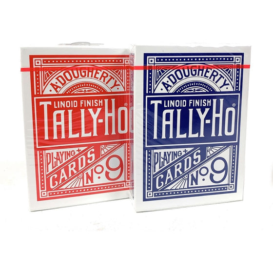 Tally Ho 1006704 Tally-Ho Poker Playing Cards Circle Back Design, 2-Pack, Red And Blue
