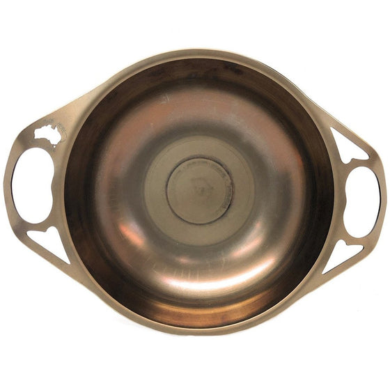 Aus-Ion AUS-WKDH Aus-Ion One-Piece Steel Commercial 12" Wok Pan With Dual Handles, Smooth Finish, 2Mm Thick,