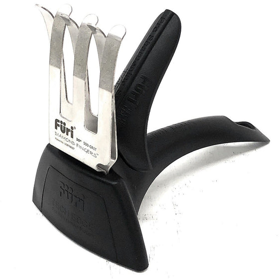 Furi FUR620E Diamond Fingers Stainless Steel Knives Sharpener, Black