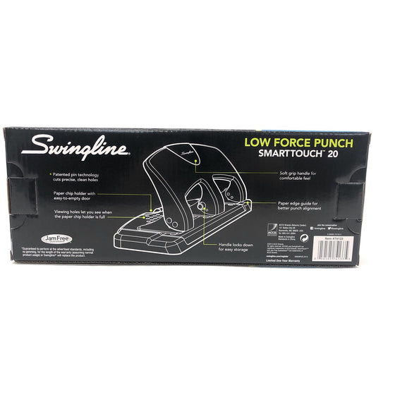 Swingline A7074133 Low Force Punch, Black/Gray