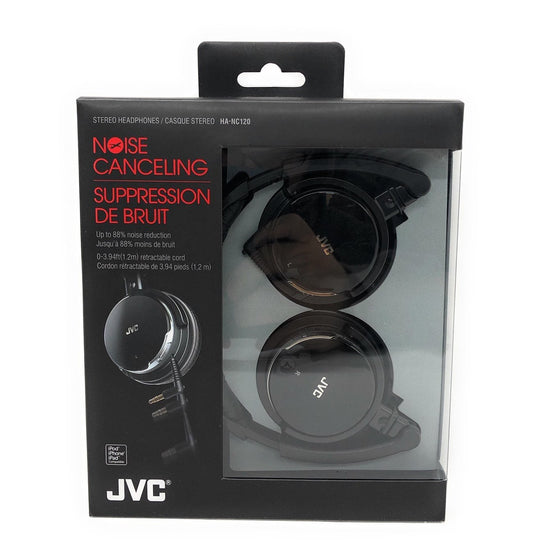 Jvc JVCHANC120 Noise Canceling Stereo Headphones Ha-Nc120, Black
