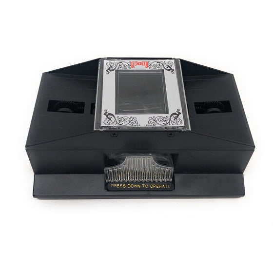 Bicycle 1005808 Automatic Card Shuffler 1-2 Decks Of Poker Or Bridge Size Playing Cards, Black