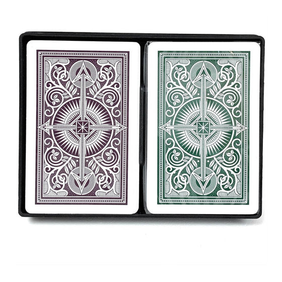 Kem Playing Cards 1020681 Kem Arrow Narrow Green And Brown Playing Cards, Arrow Green/Brown