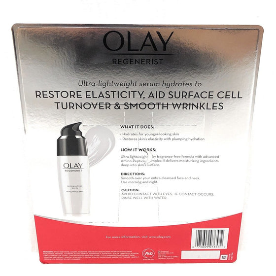Olay 1144883 Regenerist Hydrates To Restore Elasticity & Aid Surface Cell Turnover Fragrance Free