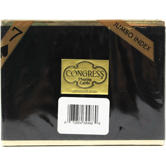 Congress 1004896 Black Marble Jumbo Index Playing Cards Piece Of 2, Assorted