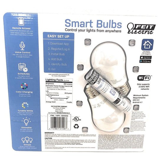 Feit Electric 1204252 Smart Led Bulbs, White