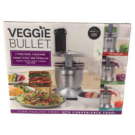 Nutribullet 85701900646 Veggie Bullet Electric Spiralizer & Food Processor, Silver