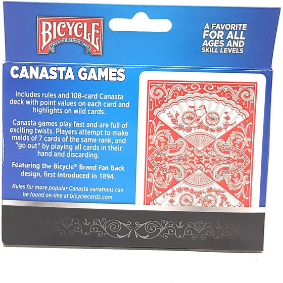 Bicycle 1023140 2-Piece Canasta Card Games Standard, Original Version