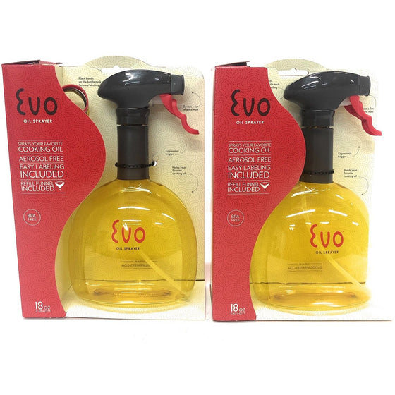 Evo  Cooking Oil And Olive Oil Sprayer 18 Oz Piece Of 2