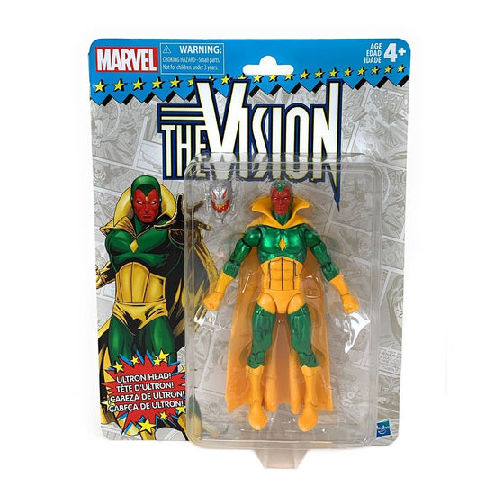 Marvel E5532AX0 Hasbro The Vision Action Figure With Bonus Ultron Head Green/Yellow, Multi-Colored