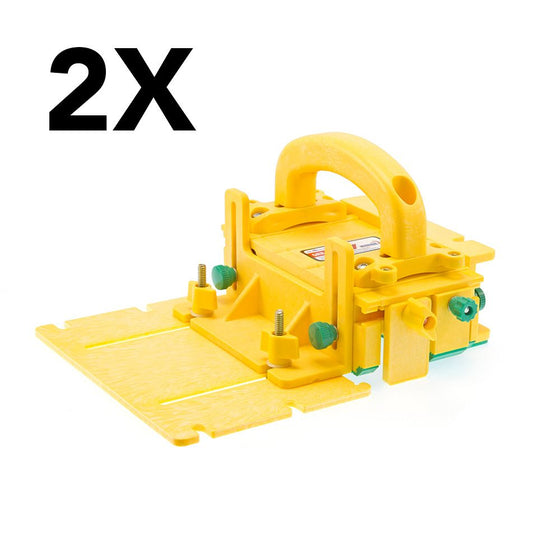 MICROJIG GRR-RIPPER GR-420 Double Pack Pro With Handle Bridge Kits With Grp-11G 1/8 Inch Leg, Yellow