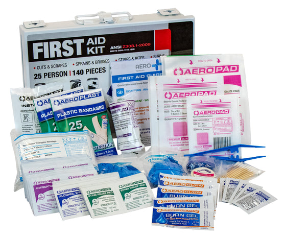 Sas Safety 6099-01 First Aid Kit, 100-Person Metal Cabinet